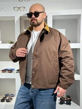 Su Geçirmez Kadife Yaka Detaylı Mont (MTKA62)