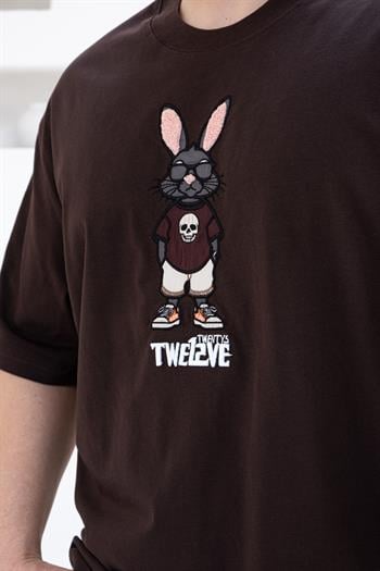 Tavşan Karakter Nakışlı Oversize T-shirt (TSKA54)