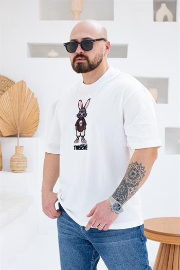 Tavşan Karakter Nakışlı Oversize T-shirt(TSB54)