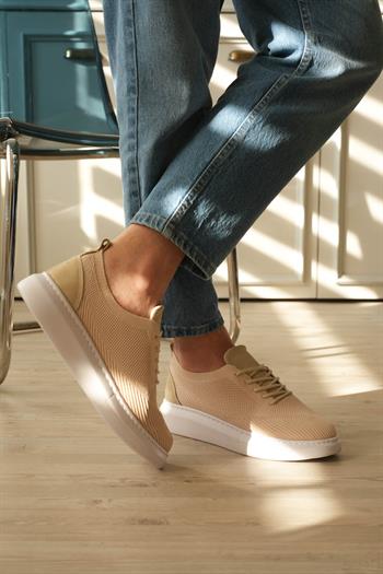 Triko Detaylı Kalın Taban Erkek Sneaker (AYKK10)