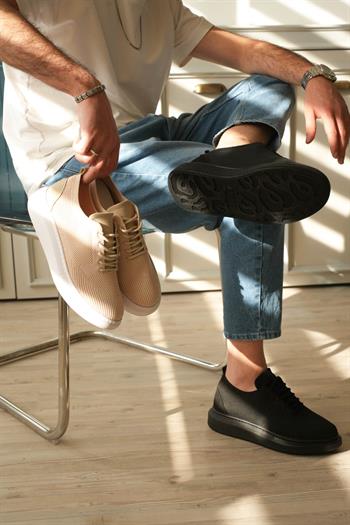 Triko Detaylı Kalın Taban Erkek Sneaker (AYKS10)