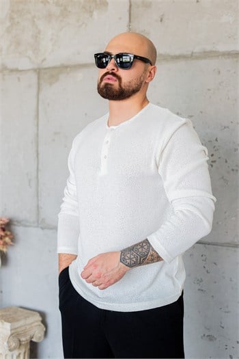 Triko Düğme Detaylı Sweatshirt (SVTB120)