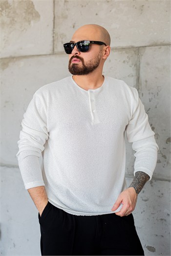 Triko Düğme Detaylı Sweatshirt (SVTB120)
