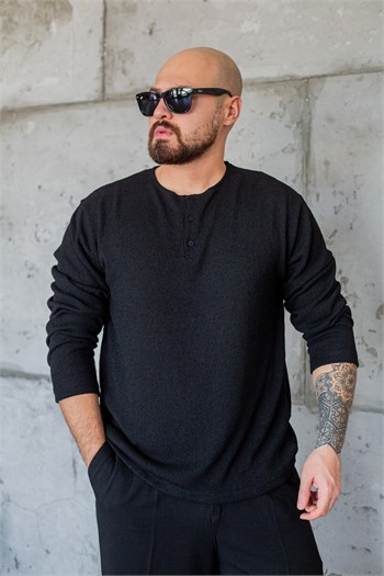 Triko Düğme Detaylı Sweatshirt (SVTS120)