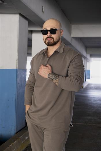Triko Kumaş Polo Yaka Sweat/Jogger Takım (TKK01)