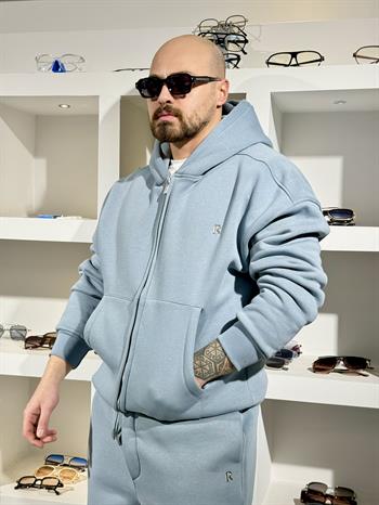 Üç İplik Oversize Kalıp Kapüşonlu Alt/Üst Takım (TKG34)