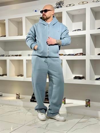 Üç İplik Oversize Kalıp Kapüşonlu Alt/Üst Takım (TKG34)