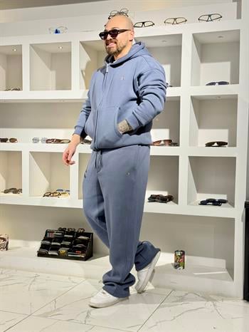 Üç İplik Oversize Kalıp Kapüşonlu Alt/Üst Takım (TKA34)