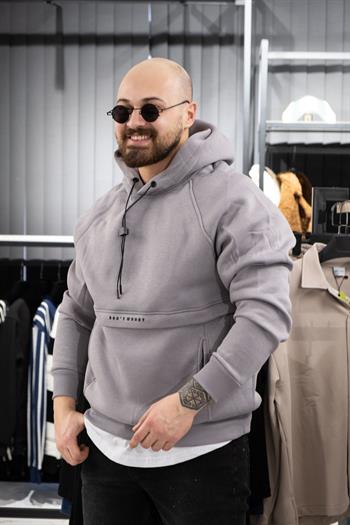 Üç İplik Şardonlu Kapüşonlu Sweatshirt (K-SWTG11)