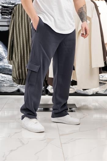 Üç İplik Şardonlu Kargo Eşofman Altı (K-JF01)