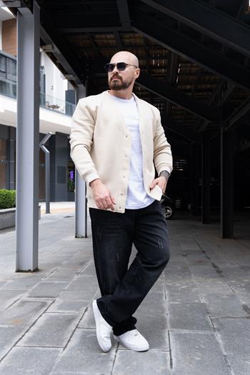 Üç İplik Şardonlu Rahat Kalıp Hırka (MEVKR30)