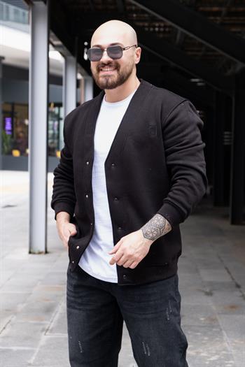 Üç İplik Şardonlu Rahat Kalıp Hırka (MEVS30)