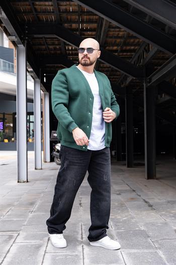 Üç İplik Şardonlu Rahat Kalıp Hırka (MEVY30)