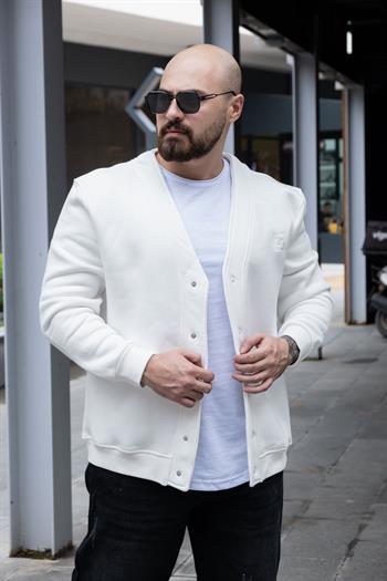 Üç İplik Şardonlu Rahat Kalıp Hırka (MEVB30)