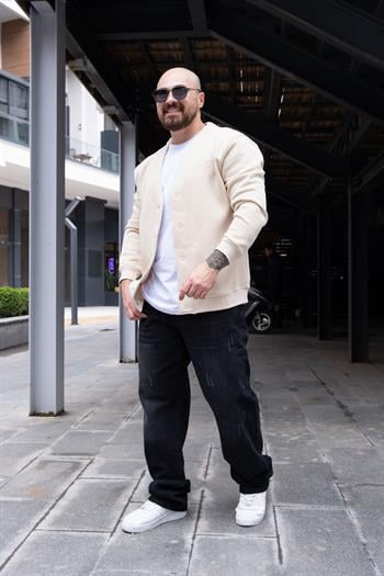 Üç İplik Şardonlu Rahat Kalıp Hırka (MEVKR30)