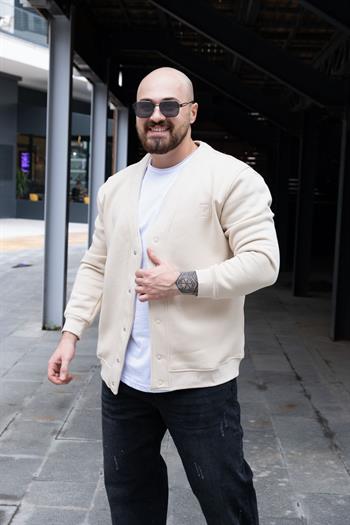 Üç İplik Şardonlu Rahat Kalıp Hırka (MEVKR30)