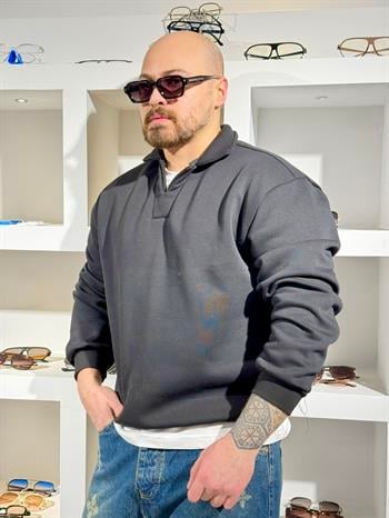 Üç İplik Şardonlu Rahat Kalıp Sweatshirt (SVTS93)