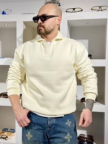 Üç İplik Şardonlu Rahat Kalıp Sweatshirt (SVTKR93)