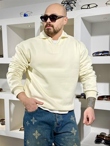 Üç İplik Şardonlu Rahat Kalıp Sweatshirt (SVTKR93)