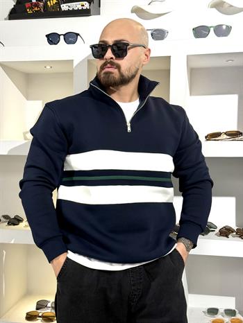 Üç İplik Yarım Fermuarlı Sweatshirt (SVTL69)
