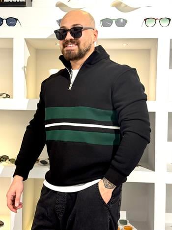 Üç İplik Yarım Fermuarlı Sweatshirt (SVTS69)