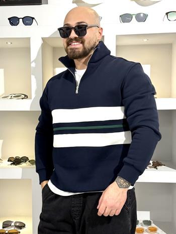 Üç İplik Yarım Fermuarlı Sweatshirt (SVTL69)
