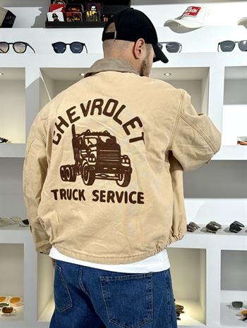 Vintage Gabardin Kumaş Oversize Mont (MTKR54)