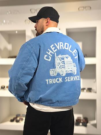 Vintage Gabardin Kumaş Oversize Mont (MTM54)