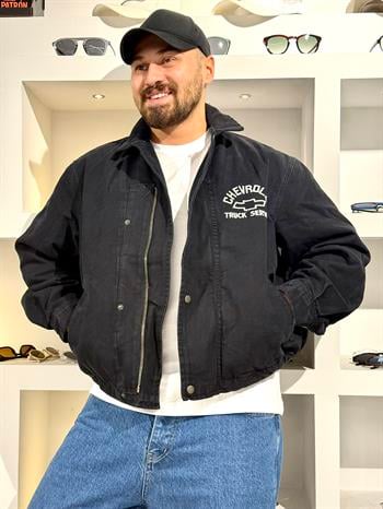 Vintage Gabardin Kumaş Oversize Mont (MTS54)