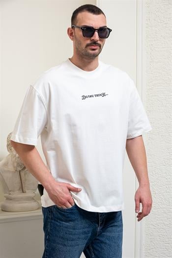 Vintage Oversize Sırt Baskılı Erkek T-Shirt (TSB40)