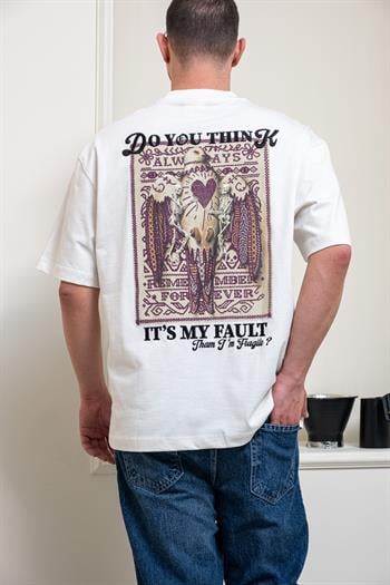 Vintage Oversize Sırt Baskılı Erkek T-Shirt (TSB40)
