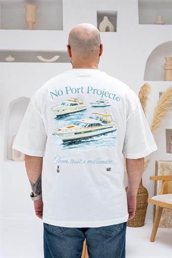 Yacht Sırt Baskılı Rahat Kalıp T-Shirt(TSB69)