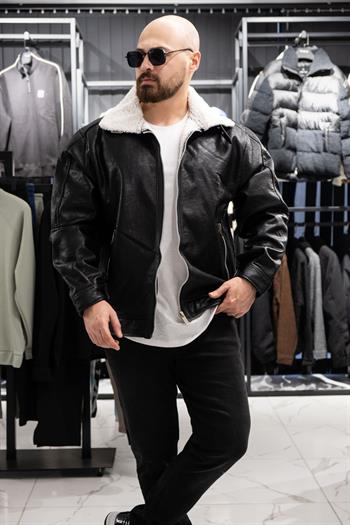 Yaka Kürklü Deri Mont (MRCB07)