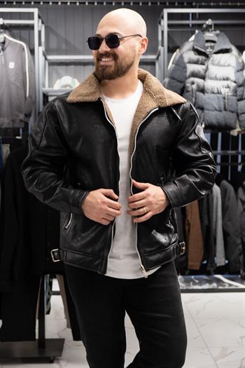 Yaka Kürklü Deri Mont (MRCKA07)