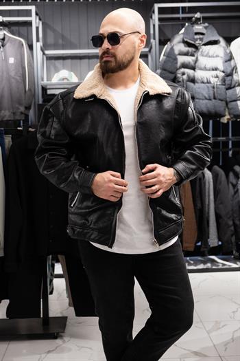 Yaka Kürklü Deri Mont (MRCKR07)