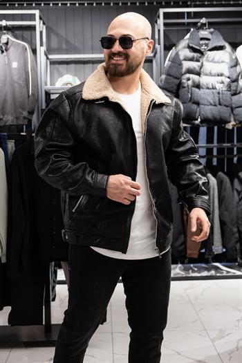 Yaka Kürklü Deri Mont (MRCKR07)