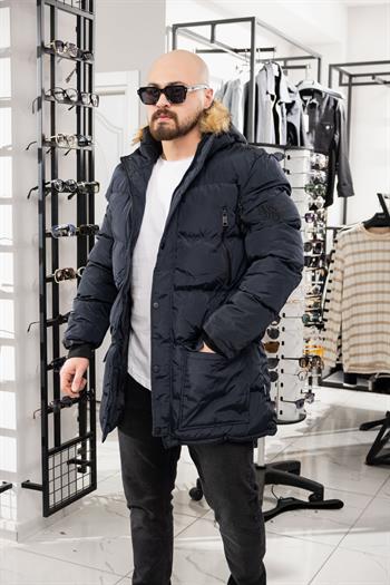 Yaka Kürklü Uzun Şişme Mont (MOL10)