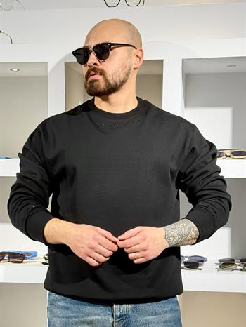 Yakası Taşlı Oversize Sweatshirt (SVTS86)