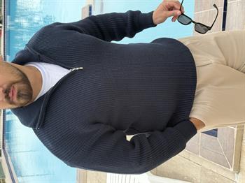 Yarım Fermuarlı Oversize Örme Kazak (SVTL48)