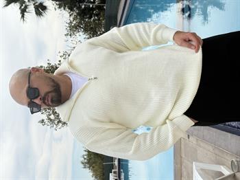 Yarım Fermuarlı Oversize Örme Kazak (SVTB48)