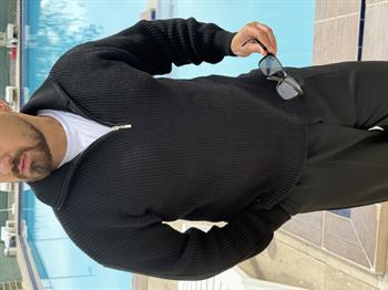 Yarım Fermuarlı Oversize Örme Kazak (SVTS48)