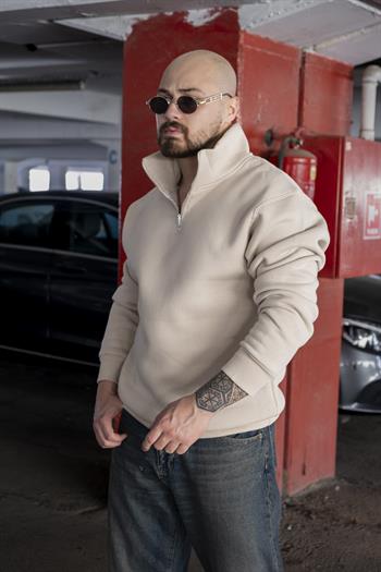 Yarım Fermuarlı Oversize Sweatshirt (SVTK04)