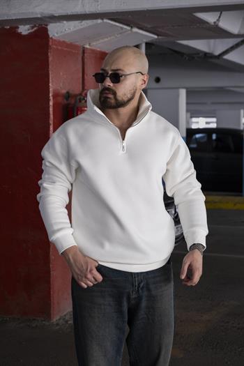 Yarım Fermuarlı Oversize Sweatshirt (SVTB04)