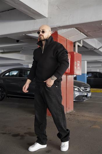 Yarım Fermuarlı Oversize Sweatshirt (SVTS04)