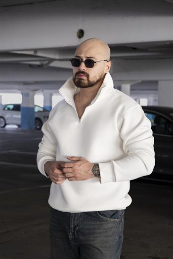 Yarım Fermuarlı Oversize Sweatshirt (SVTB04)