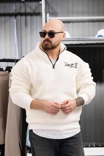Yarım Fermuarlı Peluş Sweatshirt (FR-SB02)