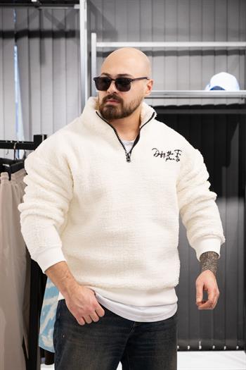Yarım Fermuarlı Peluş Sweatshirt (FR-SB02)