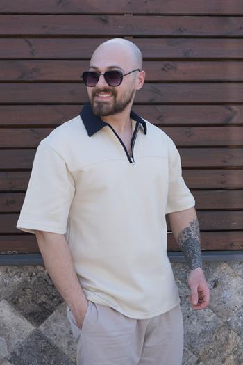Yarım Fermuarlı Polo Yaka T-Shirt (TSK05)