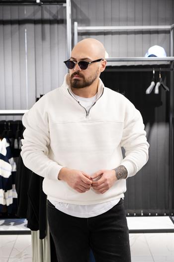 Yarım Fermuarlı Şardonlu Sweatshirt (K-SWTB14)