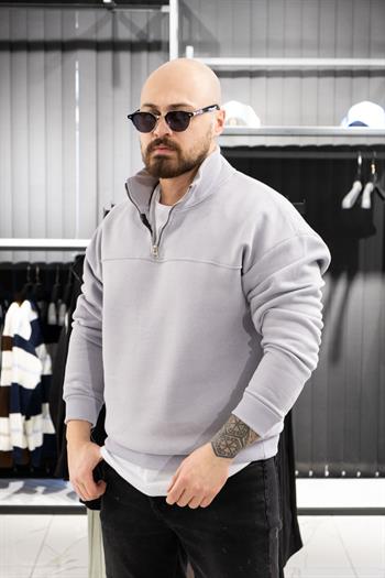 Yarım Fermuarlı Şardonlu Sweatshirt (K-SWTG14)